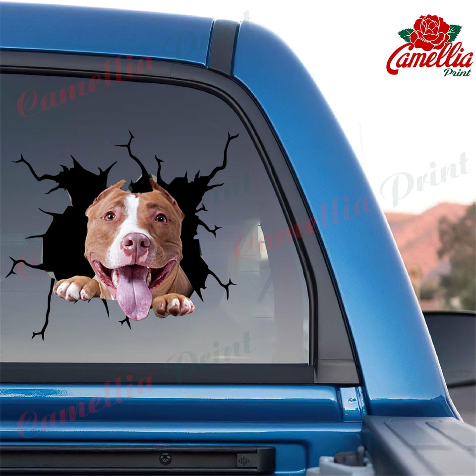 Funny Pitbull Decal Sticker Car Nice Window Decals Good Gifts For Dad