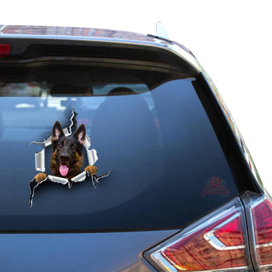 Funny German Shepherd Toilet Stickers For Water Bottle Lovable Waterproof Labels For Bottles Beauty And The Beast Rose