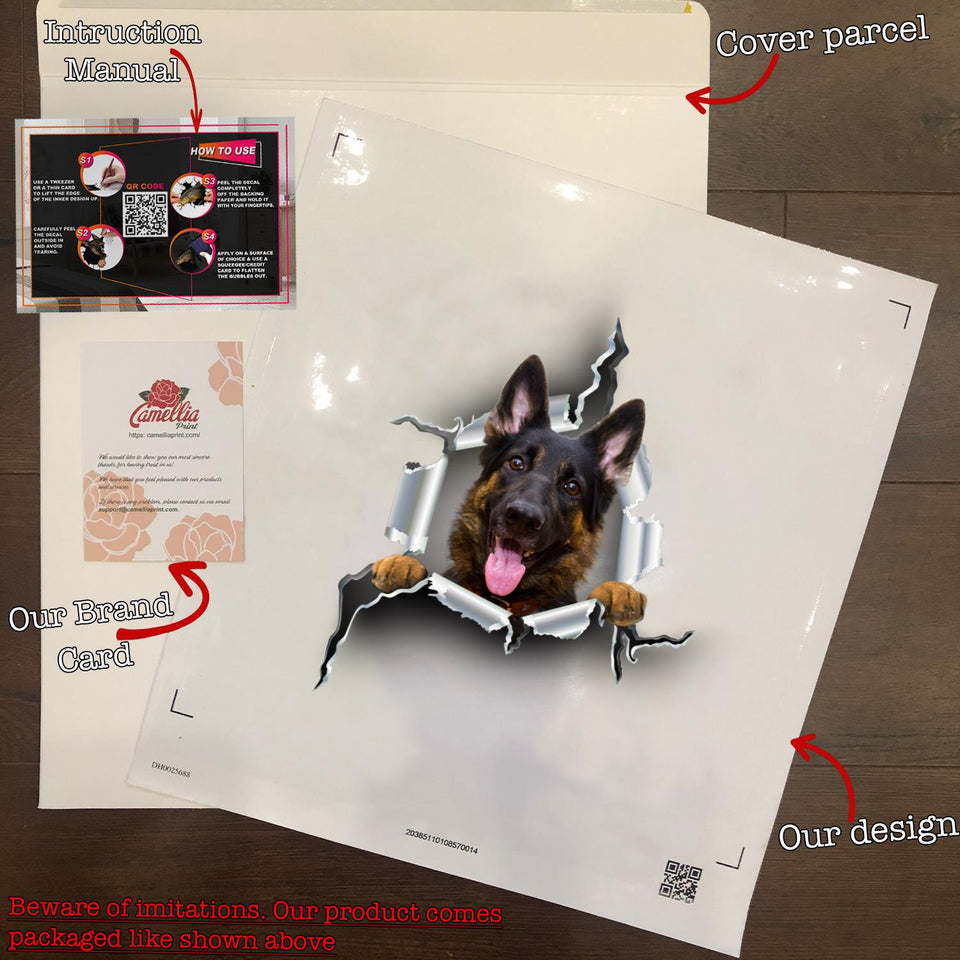 Funny German Shepherd Toilet Stickers For Water Bottle Lovable Waterproof Labels For Bottles Beauty And The Beast Rose