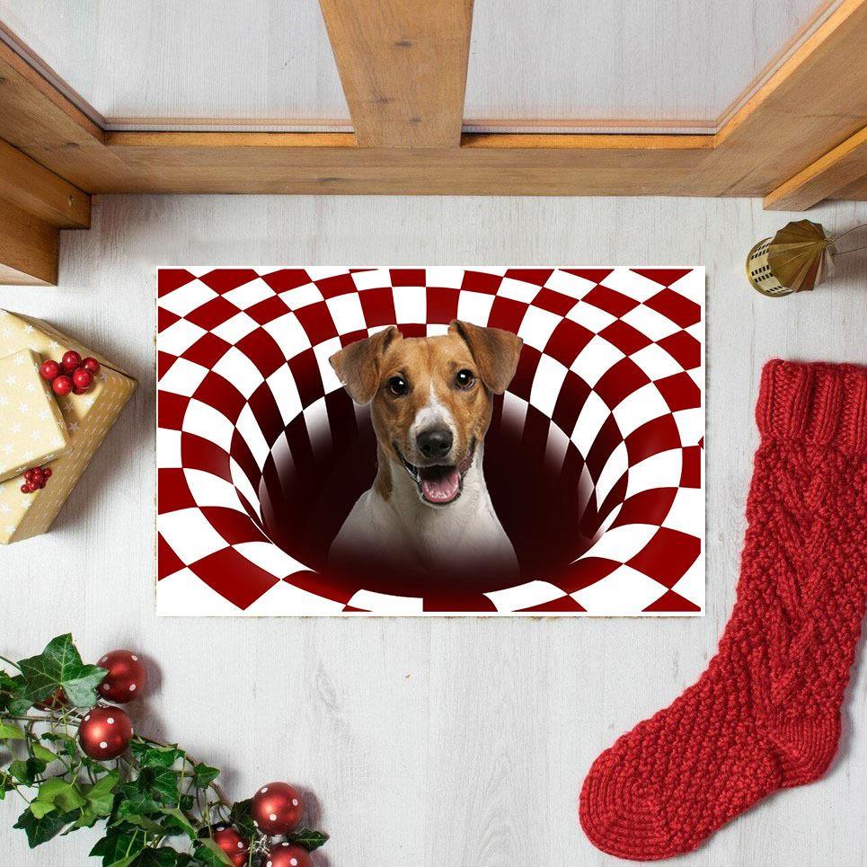 [sk0153-dom-lad] Doormat jack russell DOGS CUTE Decorate The HOUSE - Camellia Print