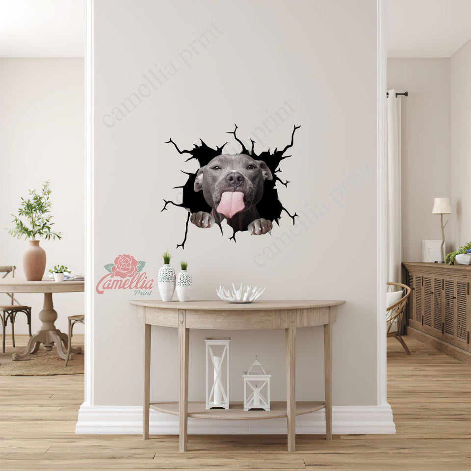 Funny Pitbull Cute Dogs Sticker For Car Pretty Label Paper Christmas Gifts 2022