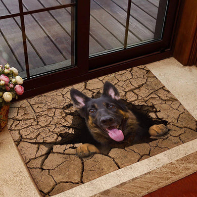 [sk0190-dom-lad] Doormat german shepherd dogs Decorate The HOUSE - Camellia Print
