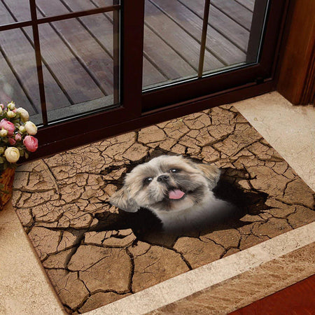[sk0194-dom-lad] Doormat shih tzu dogs Decorate The HOUSE - Camellia Print