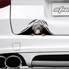 [sk0210-snf-ptd] Funny pitbull dogs Car Sticker Lover - Camellia Print