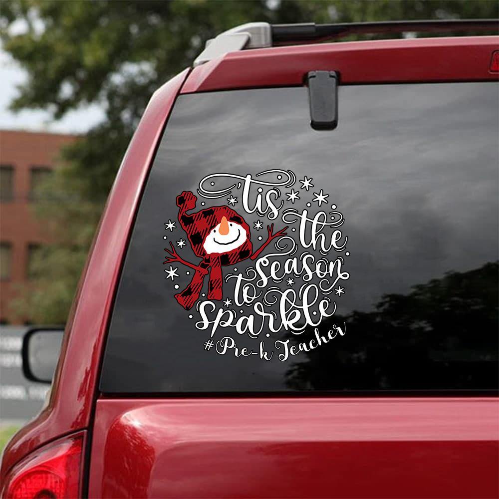 [sk0253-snf-tnt] Teacher Car Sticker Lover - Camellia Print