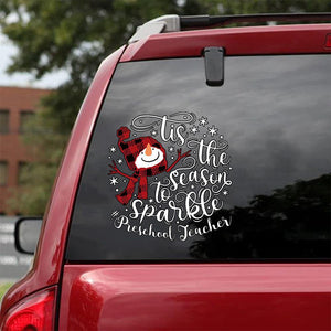 [sk0254-snf-tnt] Teacher Car Sticker Lover - Camellia Print