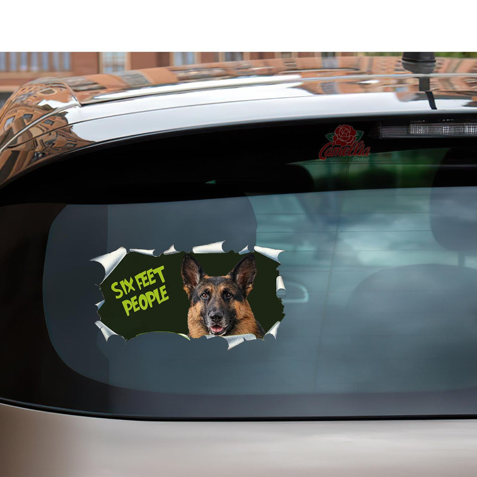 Funny German Shepherd Six Feet People Stickers Custom Funny Sticker Label Maker Anniversary Gifts For Him