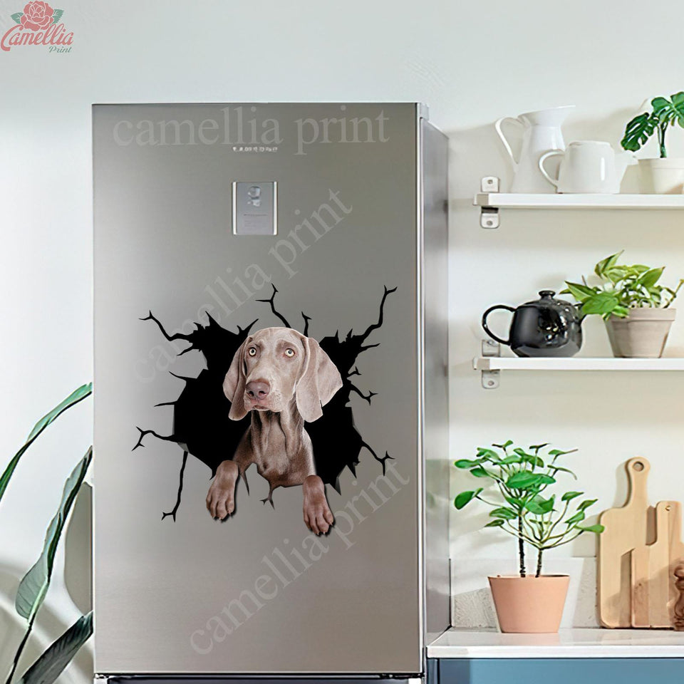 Weimaraner Crack Sticker Emoji Funny Pictures Name Tag Stickers Wedding Gifts