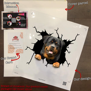 Funny Rottweiler Crack Sticker Kawaii Your Cute Label Paper Mother's Day Gifts Amazon