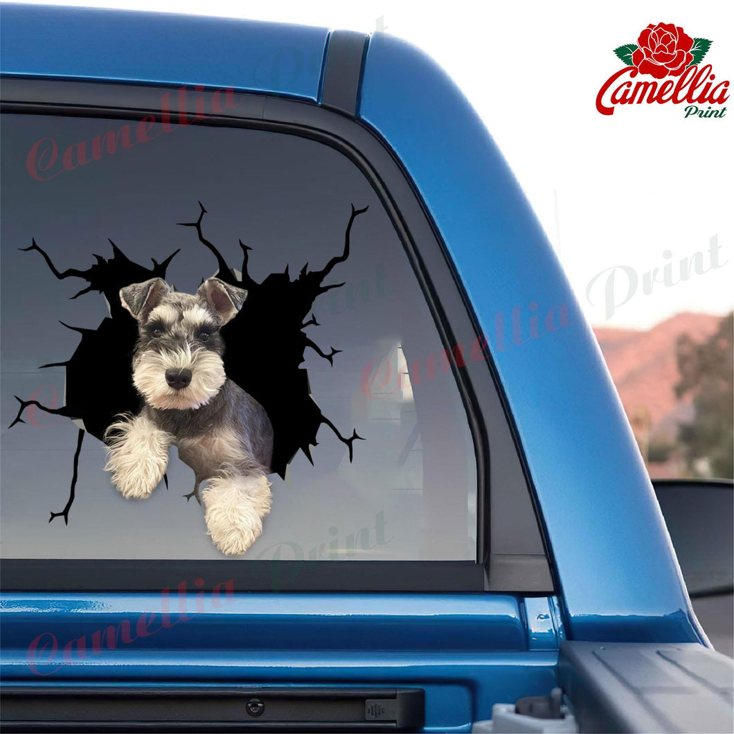 Schnauzer Crack Sticker Car Funny Memes Bee Stickers Valentines Day Gifts For Her