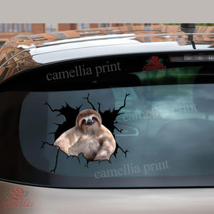 Sloth Crack Stickers Custom Cool Funny Vinyl Car Decals Stickers Christmas Gifts For Boyfriend