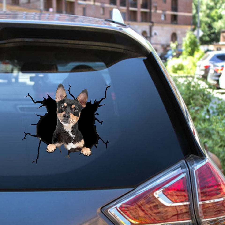 Chihuahua Crack Decal For Wall Pretty Car Window Decals Secret Santa Gifts