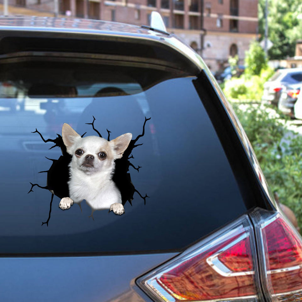 Chihuahua Crack Sticker For Back Window Wiper Nice Outdoor Stickers Birthday Gift Ideas For Her