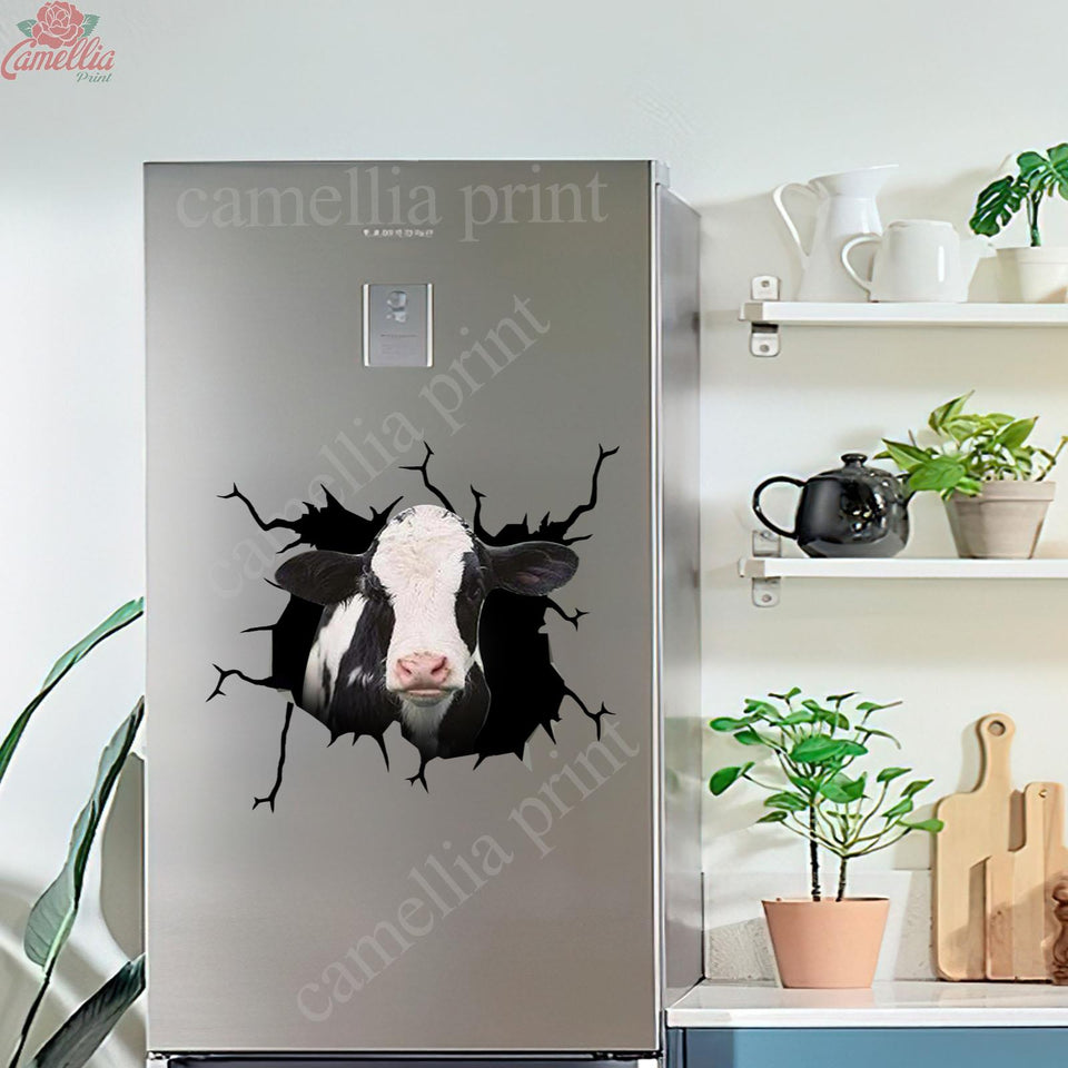 Dairy Cow Crack Decals For Cars Cuteness Overloaded Logo Stickers Sympathy Gifts