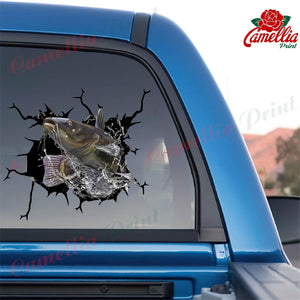 Catfish Fishing Crack Dad Decal Cool Removable Stickers Mother's Day Gifts From Daughter