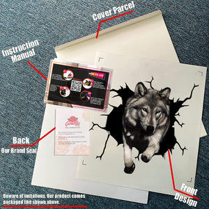 Wolf Crack Sticker Kawaii Cute A Custom Sticker Labels Birthday Gifts For Mom