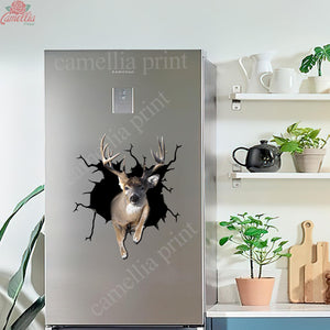 Deer Crack Dad Decal Funny Faces Magnetic Stickers Christmas Gifts For Boyfriend