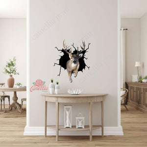 Deer Crack Dad Decal Funny Faces Magnetic Stickers Christmas Gifts For Boyfriend