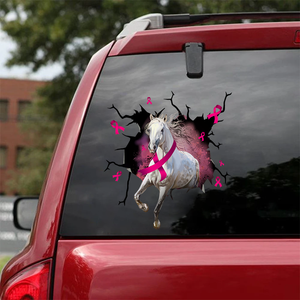 [sk1051-snf-lad]-horse-breast-cancer-awareness-car-sticker