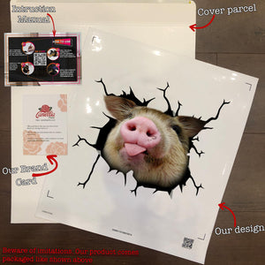 Pig Crack Sticker Chart Cuteness Overloaded Stickers 1 Year Anniversary Gift