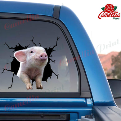 Pig Crack Mom Car Decal Funny Quotes Transparent Sticker Family Gifts