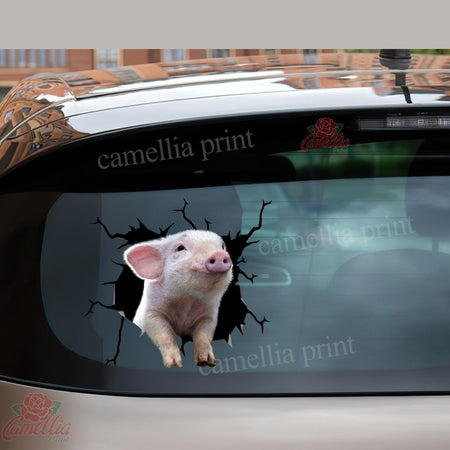 Pig Crack Mom Car Decal Funny Quotes Transparent Sticker Family Gifts