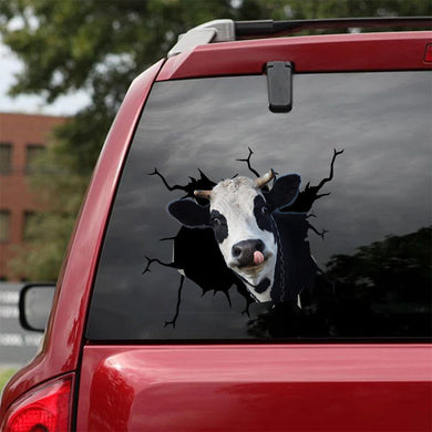 [sk1239-snf-lad]-dairy-cow-crack-sticker-cattle-lover
