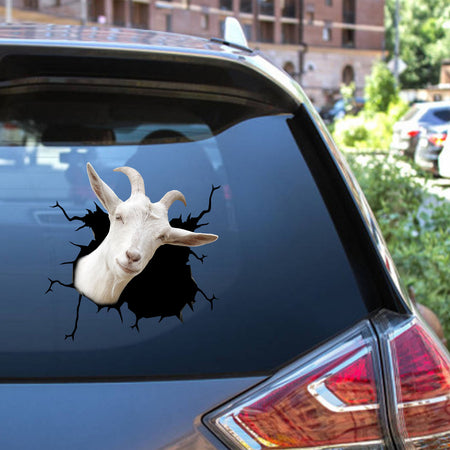 Cashmere Goat Crack Decal For Wall Happy 3d Sticker Christmas Gifts For Men