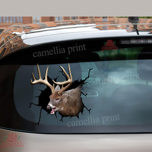 White-tailed Deer Crack Bone Sticker Fun Custom Die Cut Stickers Christmas Gift Ideas 2020