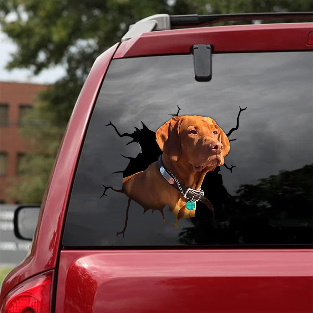 [sk1437-snf-vdt]-custom-dog-crack-car-sticker-dogs-lover