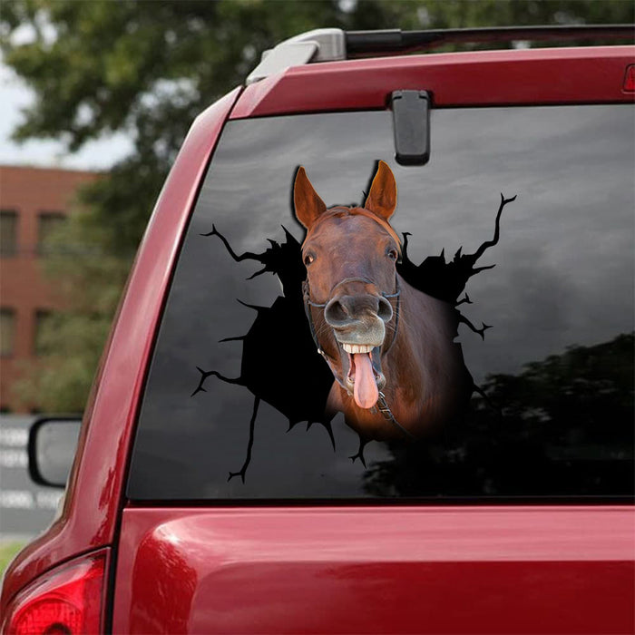 [sk1610-snf-tnt]-thoroughbred-horse-crack-sticker-cattle-lover