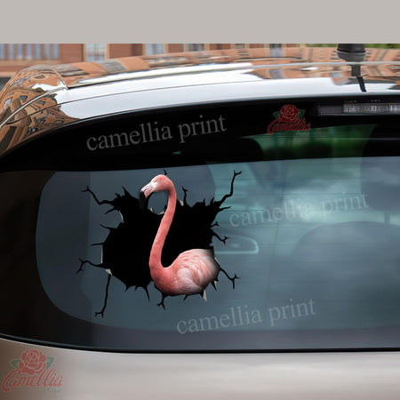 Flamingo Crack Sticker Kawaii Lovely Bumper Sticker Maker Personalised Gifts For Her