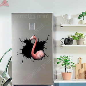 Flamingo Crack Sticker Kawaii Lovely Bumper Sticker Maker Personalised Gifts For Her