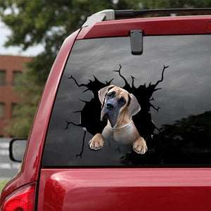 [sk1691-snf-lad]-great-dane-crack-car-sticker-dogs-lover