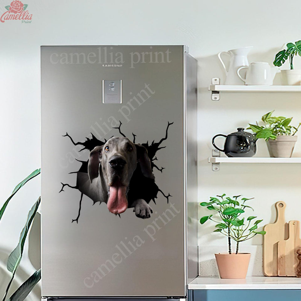 Great Dane Crack Sticker Pack Funny Pictures Sunflower Decal Valentines Day Gifts For Him