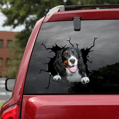 [sk1705-snf-tpa]-english-springer-spaniel-crack-car-sticker-dogs-lover