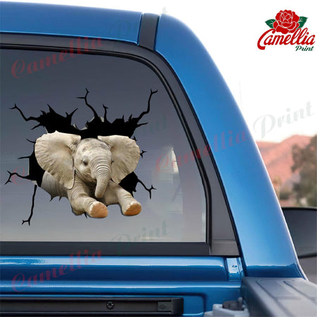 Elephant Crack Decor Decal Funny Vinyl Decals Anniversary Gifts For Men