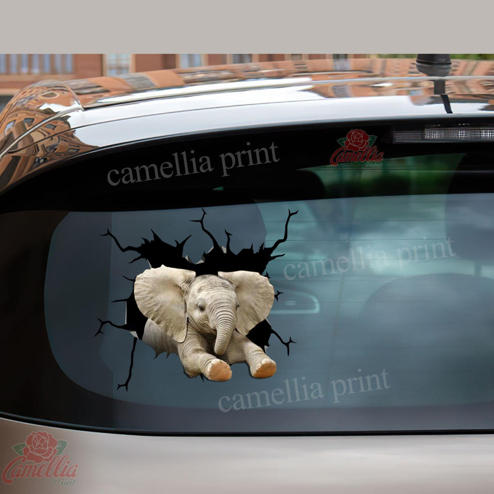 Elephant Crack Decor Decal Funny Vinyl Decals Anniversary Gifts For Men