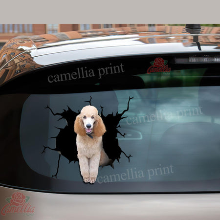 Poodle Crack Decal For Boat Cool Custom Die Cut Stickers 50th Wedding Anniversary Gifts