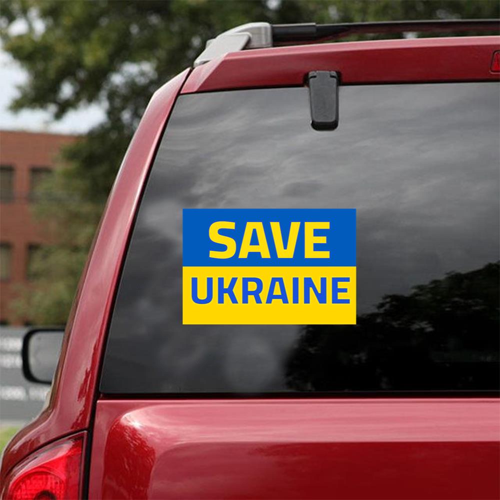 Save Ukraine - I Stand With Ukraine Peace Love Ukraine Car Vinyl Decal Sticker
