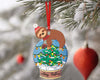 [sk0084-pw-ornm-tpa] Ornament Sloth Gift For Christmas Decorate The Pine Tree - Camellia Print