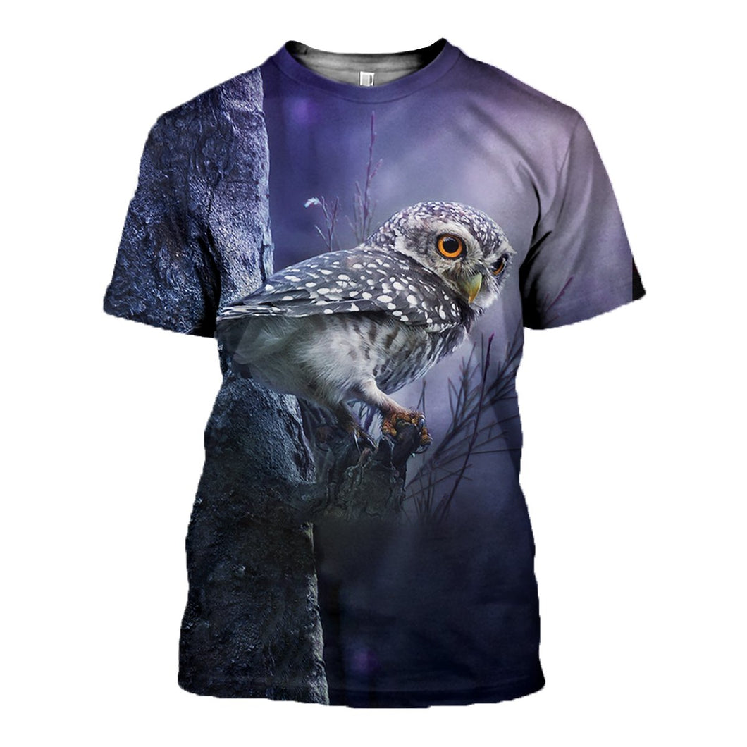 3D Printed Spotted Owlet Hoodie T-shirt DT2101201901