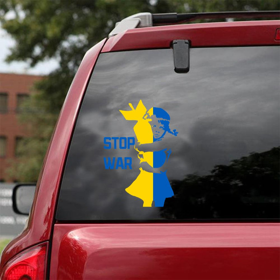 Stop War Ukraine Essential Car Vinyl Decal Sticker
