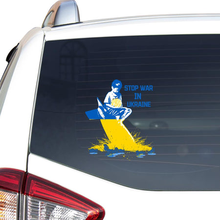Stop War Ukraine Car Vinyl Decal Sticker
