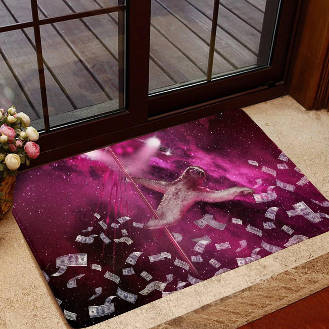 [sk0248-dom-tpa] Doormat Stripper Sloth Decorate The HOUSE - Camellia Print