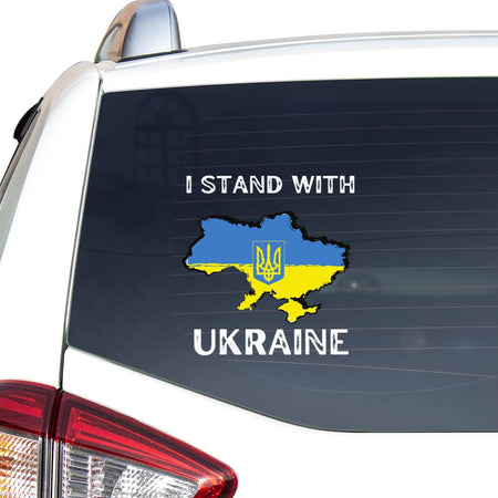 Support Ukraine I Stand With Ukraine Essential Essential Car Vinyl Decal Sticker