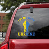 Support Ukraine I Stand With Ukraine Ukrainian Flag Essential Car Vinyl Decal Sticker