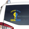 Support Ukraine I Stand With Ukraine Ukrainian Flag Essential Car Vinyl Decal Sticker