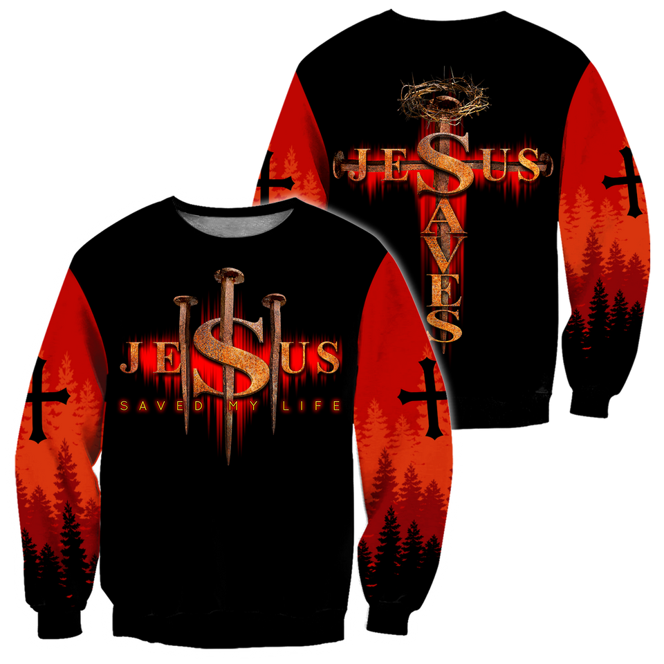 Jesus Saved My Life 3D All Over Printed Shirts For Men and Women Pi0401005