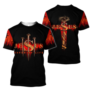 Jesus Saved My Life 3D All Over Printed Shirts For Men and Women Pi0401005